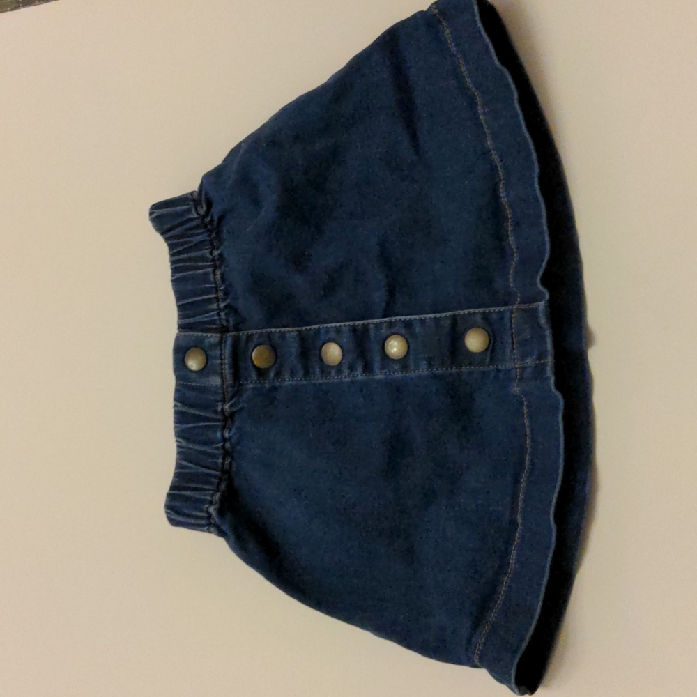 Hanna Andersson denim button down skirt